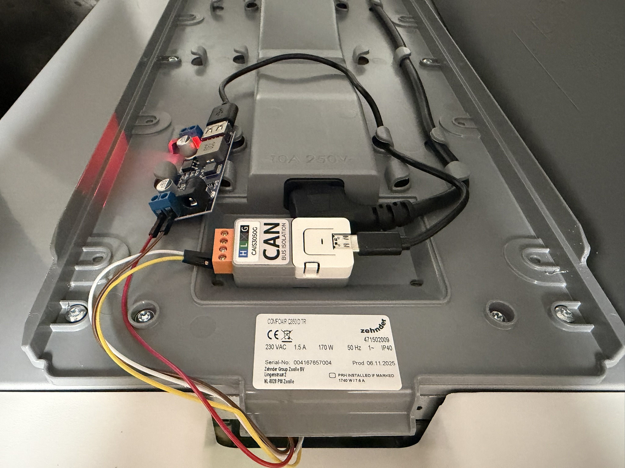 Zehnder ComfoAir Q350 mit M5Stack anbinden – Aufbau, Verkabelung und Inbetriebnahme