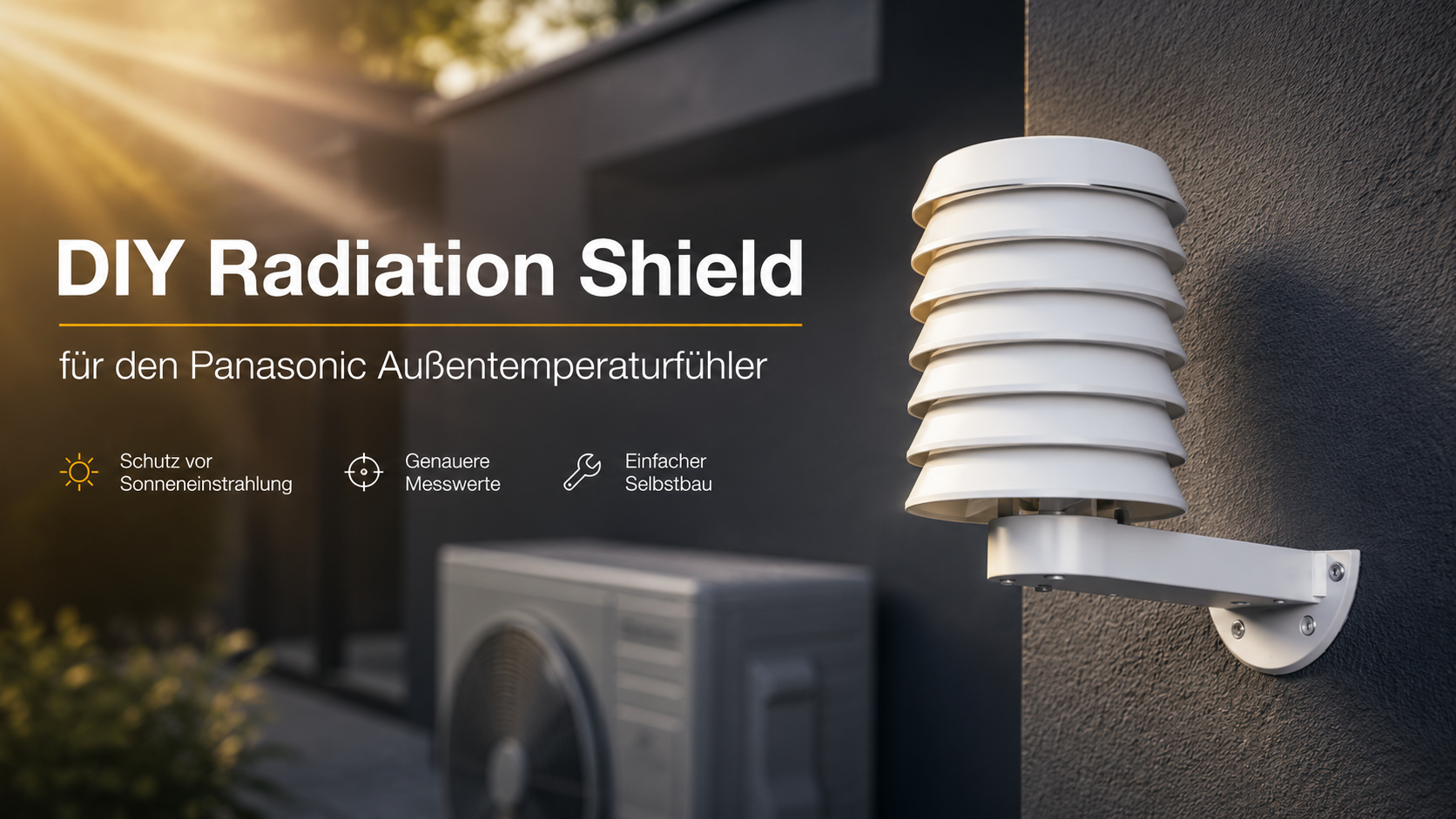 DIY Radiation Shield für Panasonic-Außentemperaturfühler